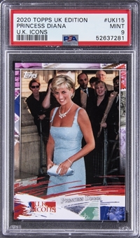 2020 Topps UK Edition United Kingdom Icons #UKI15 Princess Diana - PSA MINT 9